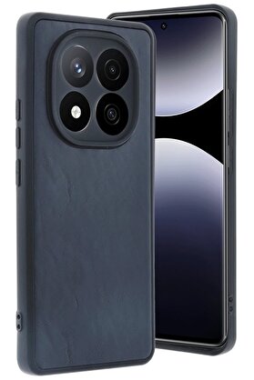CepteToptan Xiaomi Redmi Note 14 Pro 4G Kılıf Aras Deri Kapak - Lacivert - DROPX2948-4921