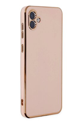 CepteToptan Samsung Galaxy A04 Kılıf Volet Silikon - Pembe - DROPX7187-4370