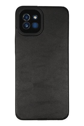 CepteToptan Samsung Galaxy A03 Kılıf Loop Deri Silikon - Siyah - DROPX5359-6606