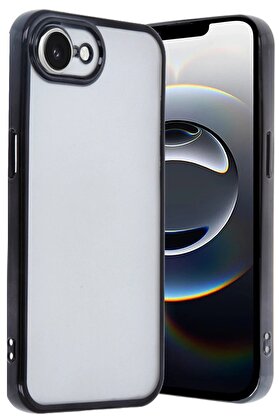 CepteToptan iPhone 16E Kılıf Lensli Silikon - Siyah - DROPX7857-1452