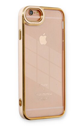 CepteToptan iPhone 6 Kılıf Liva Lens Silikon - Pudra - DROPX6467-1421