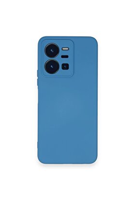 CepteToptan Vivo Y35 Kılıf Nano içi Kadife Silikon - Mavi - DROPX6936-3082