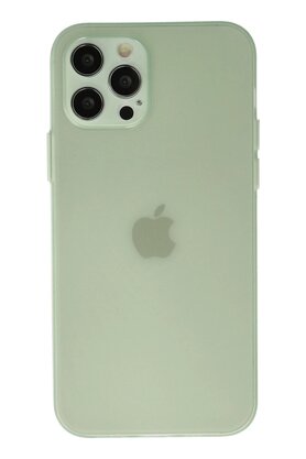 CepteToptan iPhone 12 Pro Max Kılıf Silikon - Açık Yeşil - DROPX2023-7718