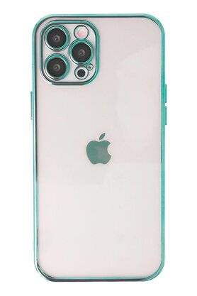CepteToptan iPhone 12 Pro Max Kılıf Lensli Silikon - Yeşil - DROPX1917-7897