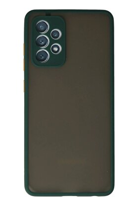 CepteToptan Samsung Galaxy A72 Kılıf Montreal Silikon Kapak - Koyu Yeşil - DROPX8811-7047
