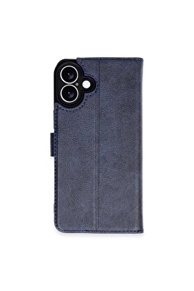 CepteToptan Samsung Galaxy A16 5G Kılıf Trend S Plus Kapaklı Kılıf - Lacivert - DROPX3734-8395