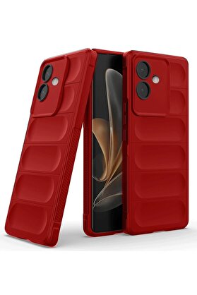 CepteToptan Oppo A3 Kılıf Optimum Silikon - Kırmızı - DROPX4328-2271