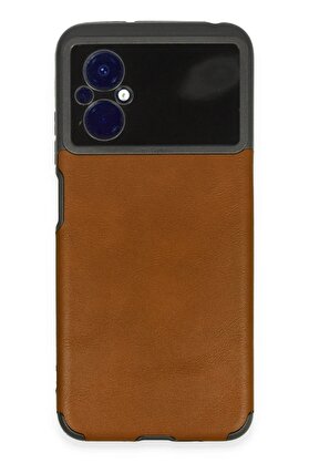 CepteToptan Xiaomi Poco M5 Kılıf Loop Deri Silikon - Kahverengi - DROPX4003-1555