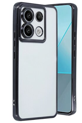 CepteToptan Xiaomi Poco X6 Kılıf Lensli Silikon - Siyah - DROPX6985-2885
