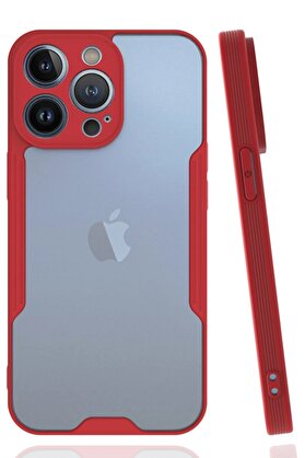 CepteToptan iPhone 14 Pro Kılıf Platin Silikon - Kırmızı - DROPX8480-4190
