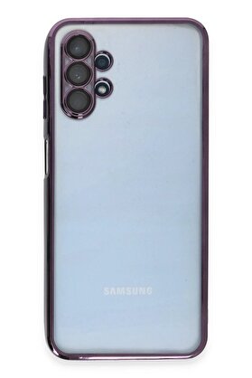 CepteToptan Samsung Galaxy A13 4G Kılıf Lensli Silikon - Mor - DROPX8237-2405
