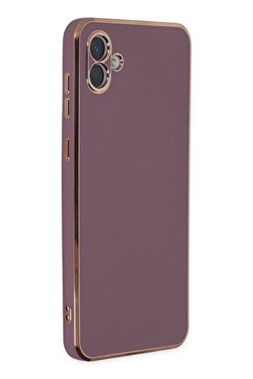 CepteToptan Samsung Galaxy A04 Kılıf Volet Silikon - Mor - DROPX3696-9533