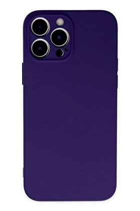 CepteToptan iPhone 13 Pro Kılıf Nano içi Kadife Silikon - Mor - DROPX4344-1034