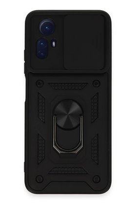 CepteToptan Xiaomi Redmi Note 12S Kılıf Pars Lens Yüzüklü Silikon - Siyah - DROPX8935-5843