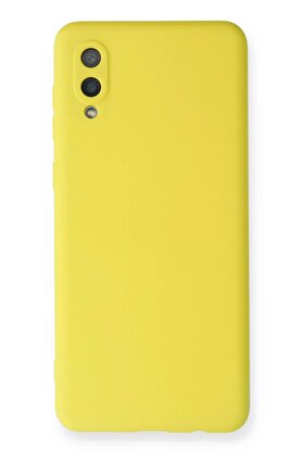 CepteToptan Samsung Galaxy A02 Kılıf Nano içi Kadife Silikon - Sarı - DROPX4419-3986