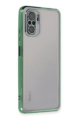 CepteToptan Xiaomi Redmi Note 10 Kılıf Lensli Silikon - Yeşil - DROPX9809-8317