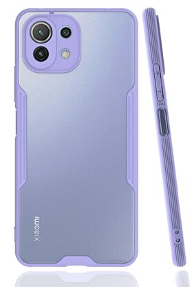 CepteToptan Xiaomi Mİ 11 Lite Kılıf Platin Silikon - Lila - DROPX8123-8468