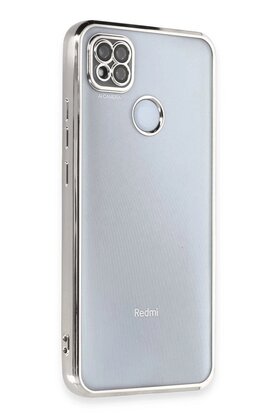 CepteToptan Xiaomi Redmi 9C Kılıf Lensli Silikon - Gümüş - DROPX8239-9659