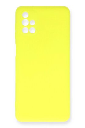 CepteToptan Samsung Galaxy M51 Kılıf Nano içi Kadife Silikon - Sarı - DROPX5157-5977