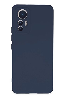 CepteToptan Xiaomi Mi 12 Lite Kılıf Nano içi Kadife Silikon - Lacivert - DROPX5082-4822