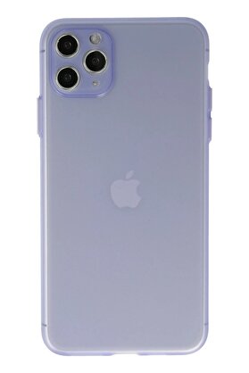 CepteToptan iPhone 11 Pro Max Kılıf Silikon - Mor - DROPX8833-7453