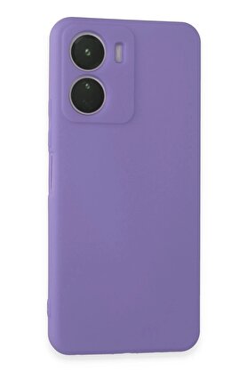 CepteToptan Vivo Y16 Kılıf First Silikon - Lila - DROPX1987-7535