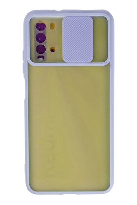 CepteToptan Xiaomi Redmi 9T Kılıf Palm Buzlu Kamera Sürgülü Silikon - Lila - DROPX4207-2893