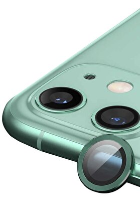 CepteToptan iPhone 12 Mini Raze Metal Kamera Lens - Yeşil - DROPX8214-7072