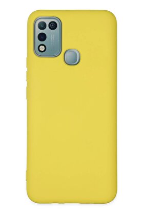 CepteToptan İnfinix Hot 10 Play Kılıf Nano içi Kadife Silikon - Sarı - DROPX8916-8842