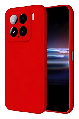 CepteToptan Xiaomi Mi 15 Kılıf Nano içi Kadife Silikon - Kırmızı - DROPX5596-4262