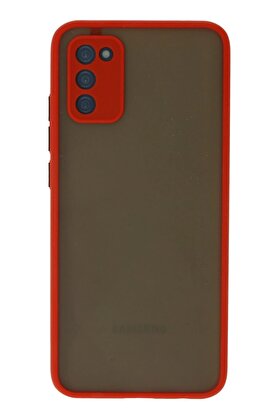 CepteToptan Samsung Galaxy A03S Kılıf Montreal Silikon Kapak - Kırmızı - DROPX2522-1919