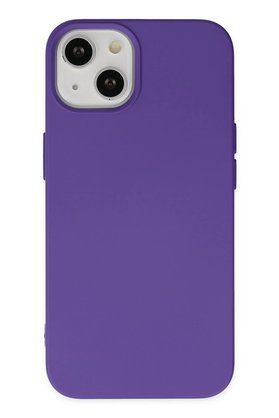 CepteToptan iPhone 14 Plus Kılıf Nano içi Kadife Silikon - Mor - DROPX8399-7748