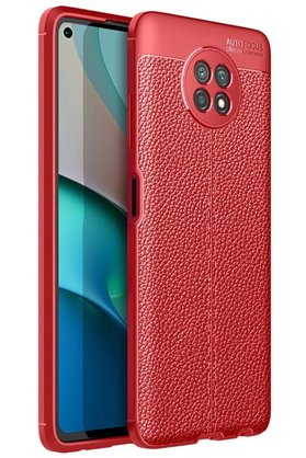CepteToptan Xiaomi Redmi Note 9 5G Kılıf Auto Focus Kapak - Kırmızı - DROPX2346-9404