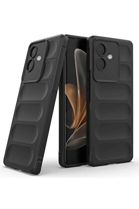 CepteToptan Oppo A3 Kılıf Optimum Silikon - Siyah - DROPX7285-4321