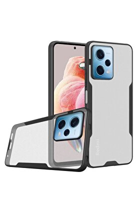 CepteToptan Xiaomi Redmi Note 12 5G Kılıf Platin Silikon - Siyah - DROPX8516-3995