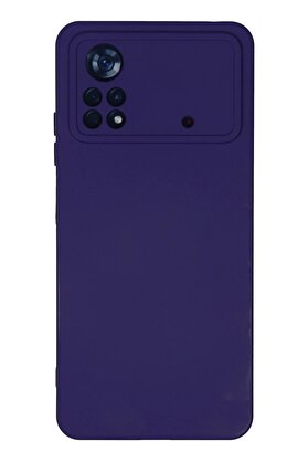CepteToptan Xiaomi Poco X4 Pro 5G Kılıf Nano içi Kadife Silikon - Mor - DROPX2203-5851