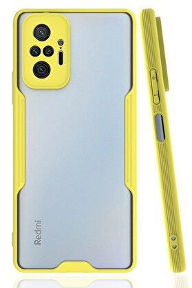 CepteToptan Xiaomi Redmi Note 10 Pro Kılıf Platin Silikon - Sarı - DROPX8674-5013