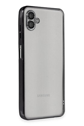 CepteToptan Samsung Galaxy A04 Kılıf Lensli Silikon - Siyah - DROPX1406-5404