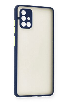 CepteToptan Samsung Galaxy A71 Kılıf Montreal Silikon Kapak - Lacivert - DROPX4429-6519