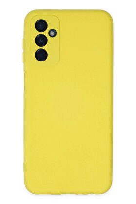 CepteToptan Samsung Galaxy M23 Kılıf Nano içi Kadife Silikon - Sarı - DROPX9470-1427