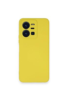 CepteToptan Vivo Y35 Kılıf Nano içi Kadife Silikon - Sarı - DROPX8231-2878