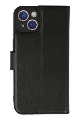 CepteToptan iPhone 14 Plus Kılıf Trend S Plus Kapaklı Kılıf - Siyah - DROPX7299-8421