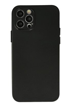 CepteToptan iPhone 12 Pro Max Kılıf Silikon - Siyah - DROPX7214-3076