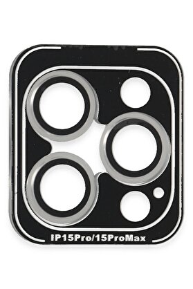 CepteToptan iPhone 15 Pro Max PVD Metal Kamera Lens - Gümüş - DROPX6392-7320