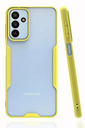 CepteToptan Samsung Galaxy A04S Kılıf Platin Silikon - Sarı - DROPX8770-9145