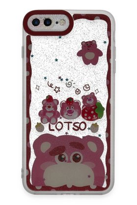 CepteToptan iPhone 7 Plus Kılıf Sweet Desenli Silikon Kapak - Pembe - DROPX2019-2544