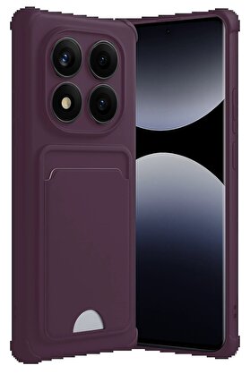 CepteToptan Xiaomi Redmi Note 14 Pro 5G Kelvin Kartvizitli Silikon - Derin Mor - DROPX9453-9831