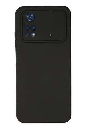 CepteToptan Xiaomi Poco M4 Pro 4G Kılıf Nano içi Kadife Silikon - Siyah - DROPX8846-9655