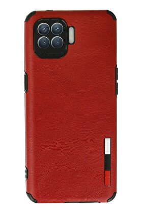 CepteToptan Oppo Reno 4 Lite Kılıf Loop Deri Silikon - Kırmızı - DROPX2990-4517