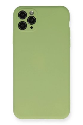 CepteToptan iPhone 11 Pro Max Kılıf Nano içi Kadife Silikon- Yeşil - DROPX6932-6596